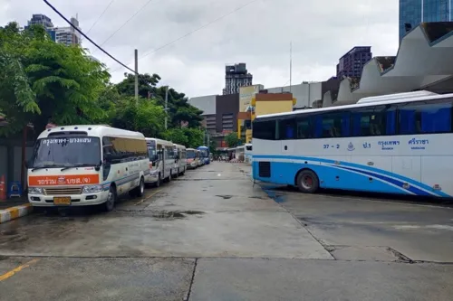 Flooding halts 13 bus-van routes from Bangkok and a Kanchanaburi train section, so re-plan deliveries and staff travel