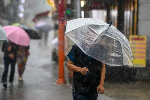 Heavy rain across most regions today, with flash-flood and sea warnings for small boats