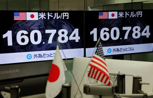Yen hits record strength, 3.3% gain, as Japan's government avoids intervening