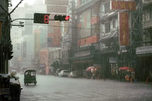 Heavy rain across Thailand today, with flash flood risk in the north, northeast and Bangkok area