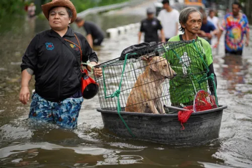 PM urges flood evacuees to leave pets behind, sparking backlash from pet owners