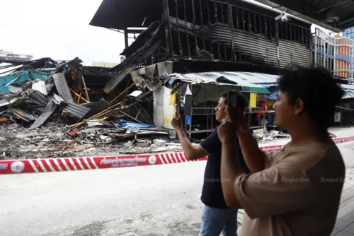 Khlong Thom fire site sealed as clean-up starts; 137 affected households and businesses have filed complete claims