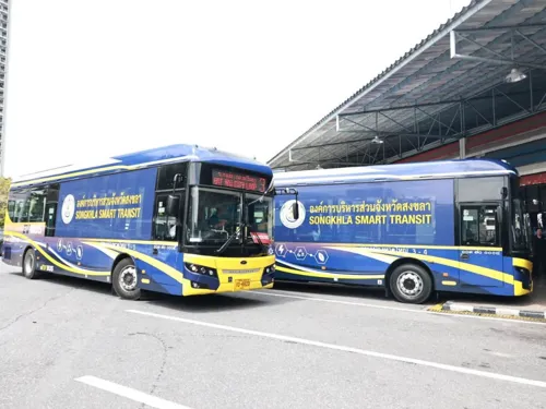 Hat Yai EV bus route starts free rides until 12 November, fares of 15 baht per trip from 13 November